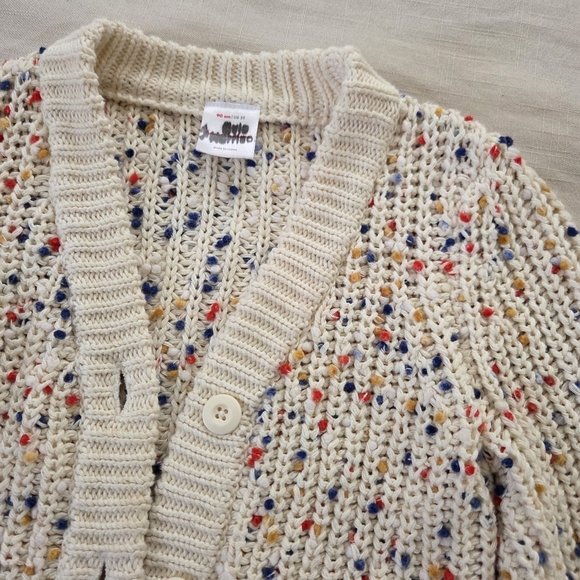 Hanna Andersson Colorful Speckled Knit Cardigan 3t - Picture 5 of 9